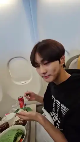 jungwon in-flight meal mukbang filmed by jake 😭🤏🏻 #jungwon #jake #foryou 