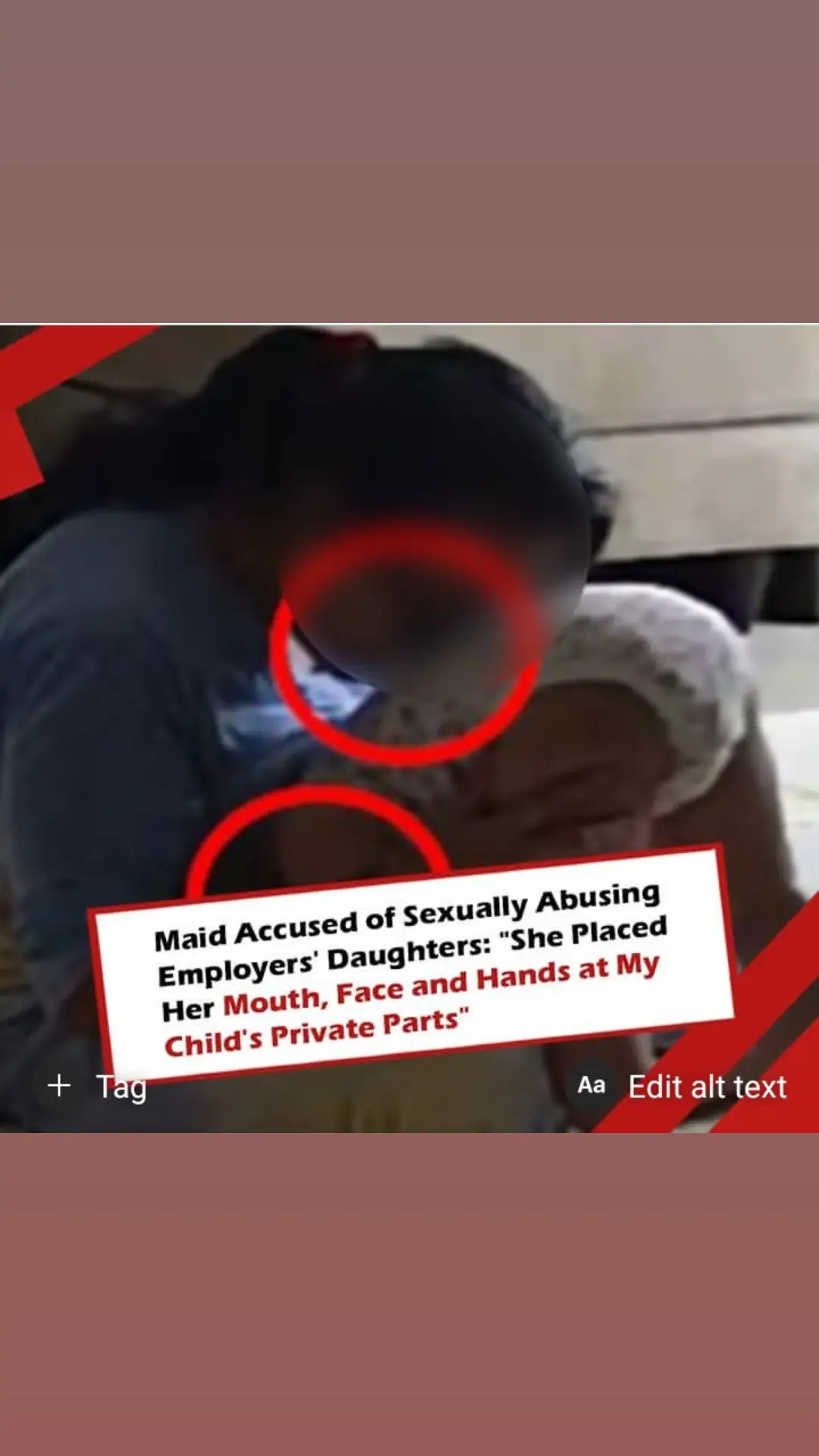 An angry father has gone public with CCTV footage and an audio interview, accusing a maid he hired of sexually abusing his 2 daughters. Angry Dad said that the maid, who had been working for him for 6 months, touched the girls inappropriately on several occasions. Describing the alleged sexual abuse of his one-year-old daughter, Angry Dad said: 