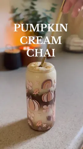 Make a copycat Starbucks Iced Pumpkin Cream Chai Tea Latte at home! I added a shot of @Nespresso for a little caffeine! You can make your own pumpkin sauce (super easy to do) or store bought.  #coffeetiktok #starbucksrecipe #starbucks #chai #chaitea #pumpkinseason #pumpkin #fyp 