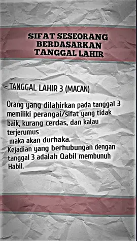 kelahiran tanggal 3#weton #fyp #mhzhhabibi #3 