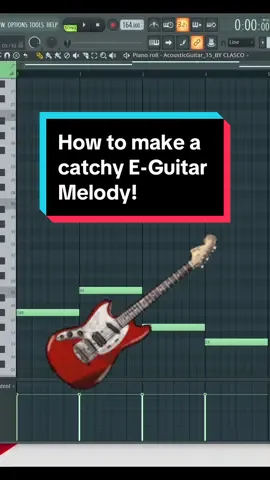 How to make a catchy E-Guitar melody in FL Studio! 🎸 #flstudioguitar #guitarmelody #flstudiotutorial 