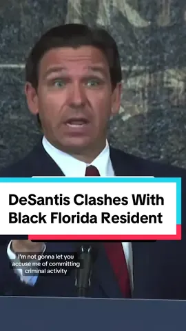 The audience member accused DeSantis of imposing policies that have led to v!olence against Black people. #florida #desantis #rondesantis #floridaman #floridacheck #clash #fight #hunt #politics #politica #politik #political #politicaltiktok #news #fyp 