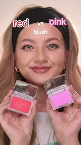 PINK VS. RED BLUSH ❤️🩷 idk i think this made me more confused - should i try this with @Rare Beauty happy vs grateful instead??? makeup used: dior rosy glow and cherry blush #redblush #pinkblush #diormakeup #diorrosyglow #diorblush #diorcherryblush #redvspink #makeupartist #MakeupRoutine 