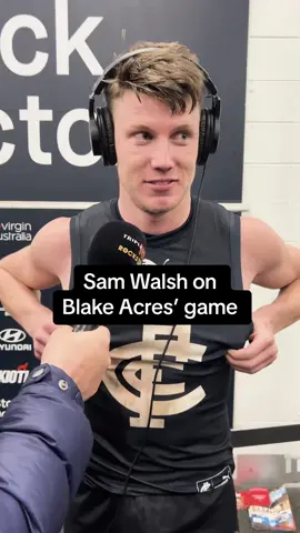 Blake Acres played one hell of a game 💙 #fyp #triplemfooty #blakeacres #samwalsh #carlton #aflfinals 
