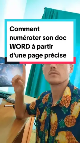 Comment numéroter un document WORD à partir de la page que tu veux ! #word #astuceword #memoirefindetude #miseenpage 