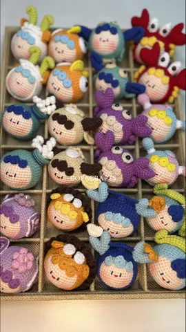Handmade Crochet Zodiac signs. Click my TIKTOK SHOP and Order it Now!  #zodiacsigns #zodiac #aries #capricorn #scorpio #virgoenergy #starsigns #carhanging #cardecor #keychain #pendants #personalizedgifts #handmadegifts #crafted #carcharm 