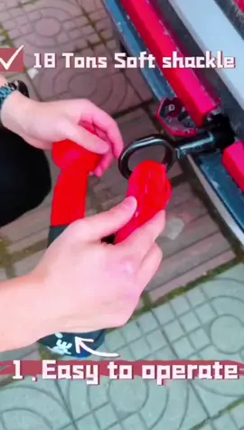 18T soft shackle，more lighter，safer and easy to operate.#softshackle #offroad #offroadtrips #outdoorrescue 
