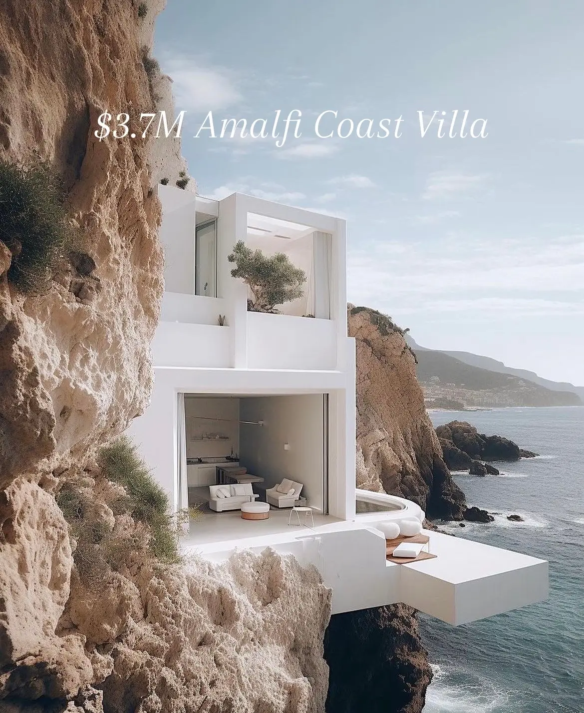 Amalfi coast villa. Do you think its worth the $3.7M? #italia #amalficoast #travel #eurosummer #meditteranean #europe #housefinds 