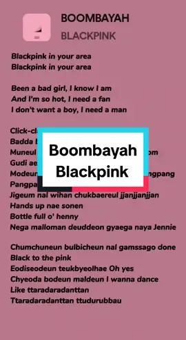 Membalas @sf_blackpink_blink full lyrics Boombayah - Blackpink #blackpink #blinks #ygfamily #boombayah #boombayahblackpink #liriklagu #lyrics #kpop #kpopfyp #kpopers #kpopstan #kpopsongs #fyp #fypシ #foryou 