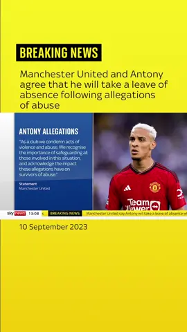 #ManchesterUnited have placed winger #Antony on a leave of absence as he faces abuse accusations from three women in #Brazil #football #PremierLeague 