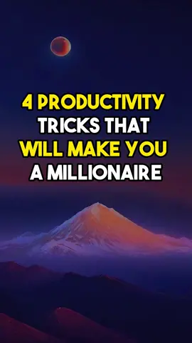 4 productivity tricks that will make you a millionaire 💰🧠💯💪 #productivityhack #inspiration #motivationalvideo #SelfImprovement #selfimprovementdaily #hustle #grind #motivationdaily #mentalhealthmatters #MentalHealth #MentalHealthAwareness #mindsetmotivation #mindset #positivemindsetdaily #mindsetmatters #motivation 