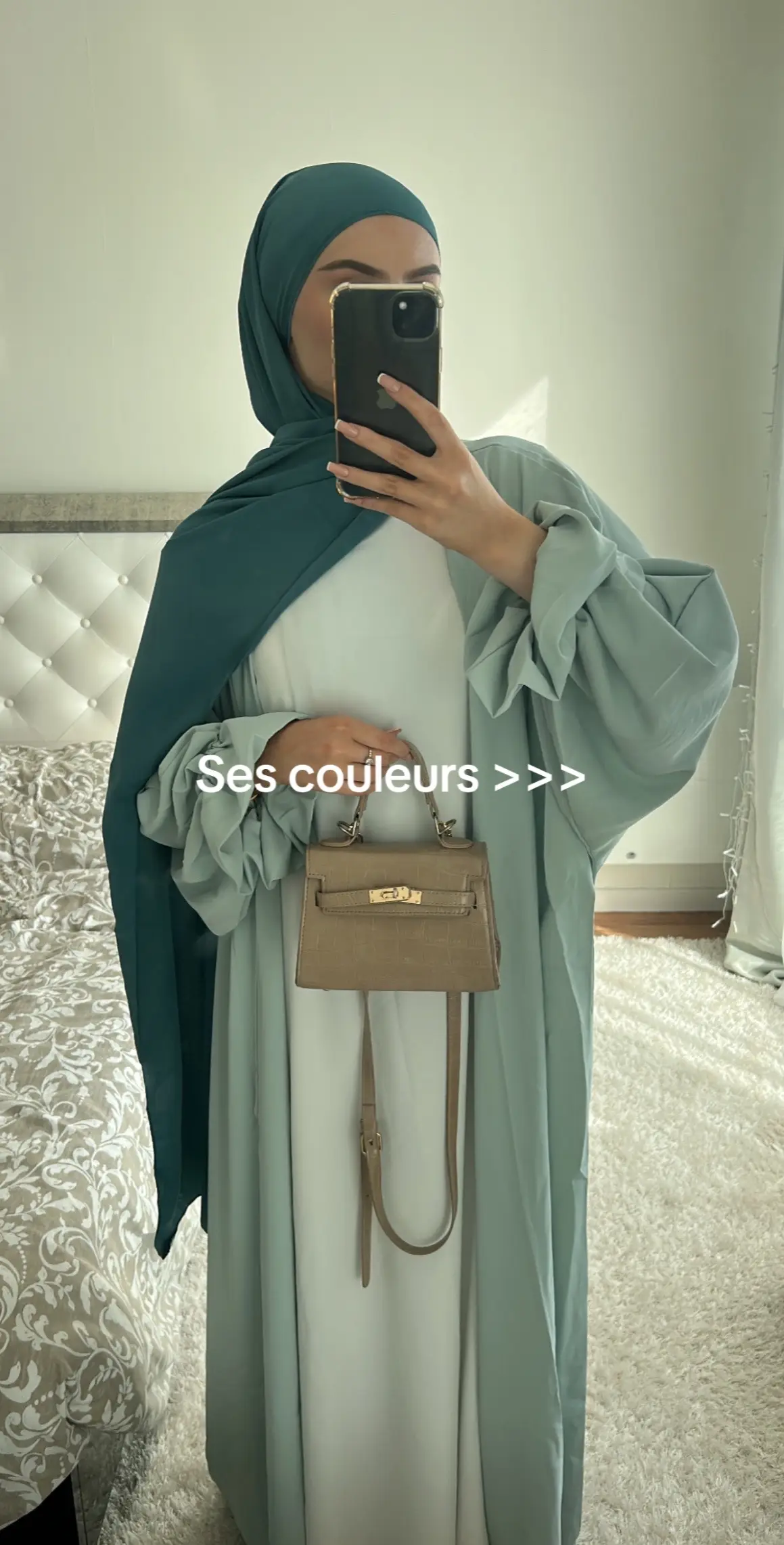 C’est pas trop canon ??? 😍😍😍 #pourtoi #abaya #kimono #modest #viral 