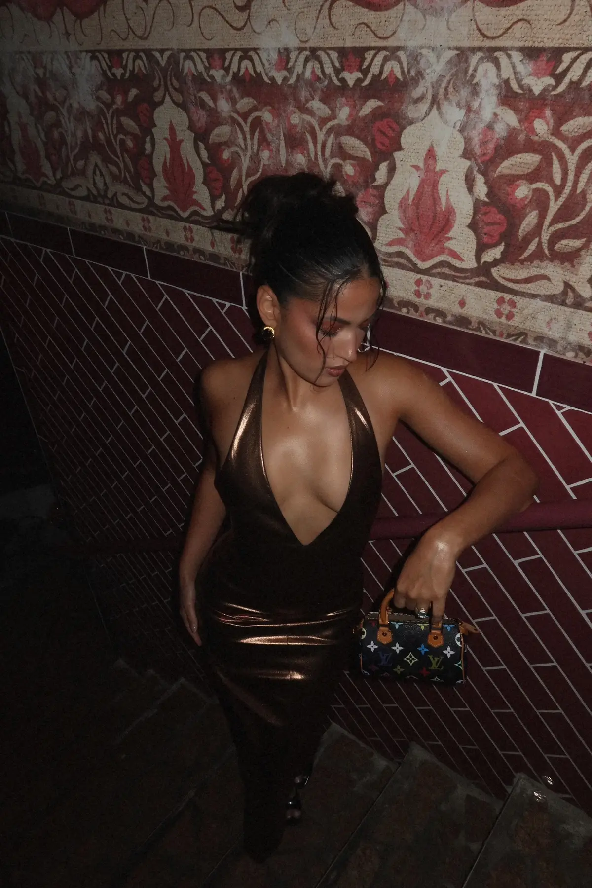 Loving this dress ❤️‍🔥 #miami #fyp #nightout #dress #metallic #metallicdress 