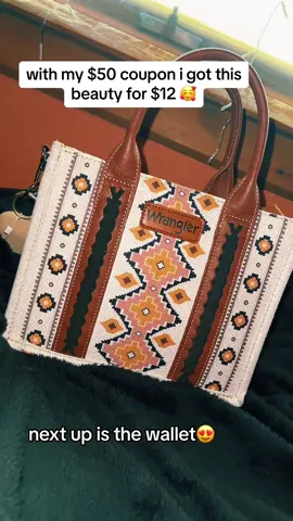 Some people are getting them for only $9, check to see how much they are for you! 😏 #fyp #wranglertote #totebag #smalltote #wranglerpurse #tiktokshop #foryou #coupon #deals #sponsored