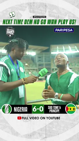 🇳🇬 💚 Watch the FULL INTERVIEW ON YOUTUBE -LINK IN BIO 📺 🗣 🔥 😅  #naijafootball #tiktoknigeria #naijatiktok #fyp #trending #africanfootball #afcon2023q #afcon2024q #afcon2024 #afcon2023 Nigeria 6-0 SAO TOME and Prinicipe highlights 