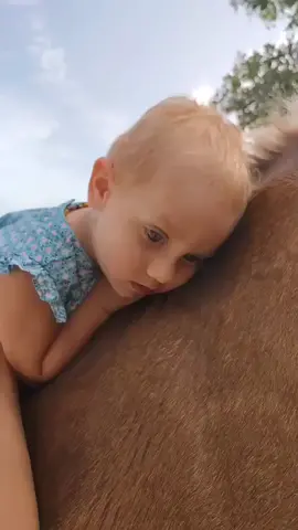 She is taking in everything about that horse, smell, the feel of the hair, the muscles in the neck and back!! She is beautiful!! This is beautiful!!!  🎥 @roberta.bonetto #horsesoftiktok #horselovers #horsesvideos #cavalli #cutehorse