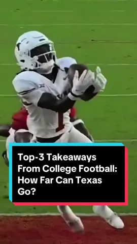 How far can fhe Longhorns go? How hard can Bama fall? Is this season another disaster waiting to happen for Texas A&M? Here are the top-3 takeaways from week 2 of the college football season #cfb #CollegeFootball #texaslonghorns #bama #aggies #olemiss 