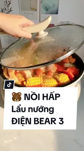 NỒI BEAR 3in1 LẨU- NƯỚNG - HẤP - dung tích 4L - công suất 1500W. bảo hành 6 tháng #bear . #nồihấpđanăng  #nồilẩu #nồilẩunướngtiệnlợi    NỒI HẤP ĐIỆN BEAR 3 TẦNG, KHAY INOX - NH12L. bảo hành 18 tháng 