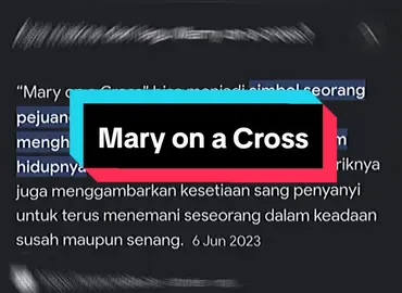 Mary on a Cross🙂🎧 #maryonacross #lyrics #music #foryou #sadsong 