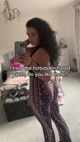 I tried the forbidden flared pants, do you like them? #forbiddenpants #flarepants 