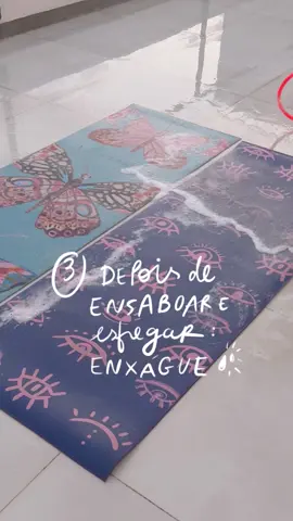 Como lavar o Mat de Yoga! Compre o seu aqui: AMANDAMOL.COM.BR 🩵 #yoga #yogamat #amandamol 