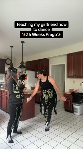 Yes, our puppy has a matching skeleton onesie with us. 🥹😍❤️ #fyp #couples #relationships #couplegoals #pregnant 