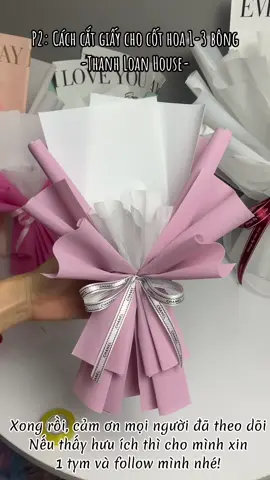 Video hướng dẫn cắt giấy cho bó hoa 1-3 bông #cothoadep #daybohoa #bouquet 