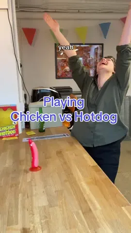 This isn’t what you think it is, it’s a party game! #chickenvshotdog #trickshotchallenge #games #boardgames #partygame 