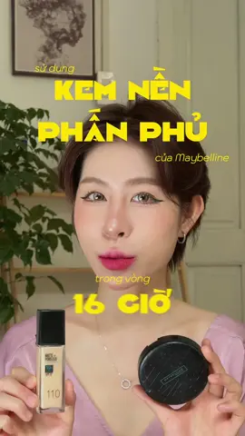 Thử thách kem nền và phấn phủ trong 16h 🍂🍁🍂 #beauty #BeautyTok #thuvienmakeup 
