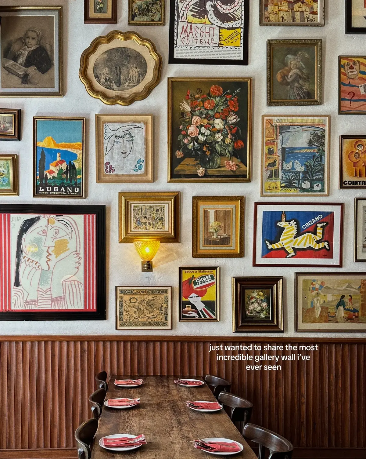 leonetta in lisbon has the gallery wall of my dreams. 🖼️ #interiordesign #gallerywall #lisbonportugal #lisbon 