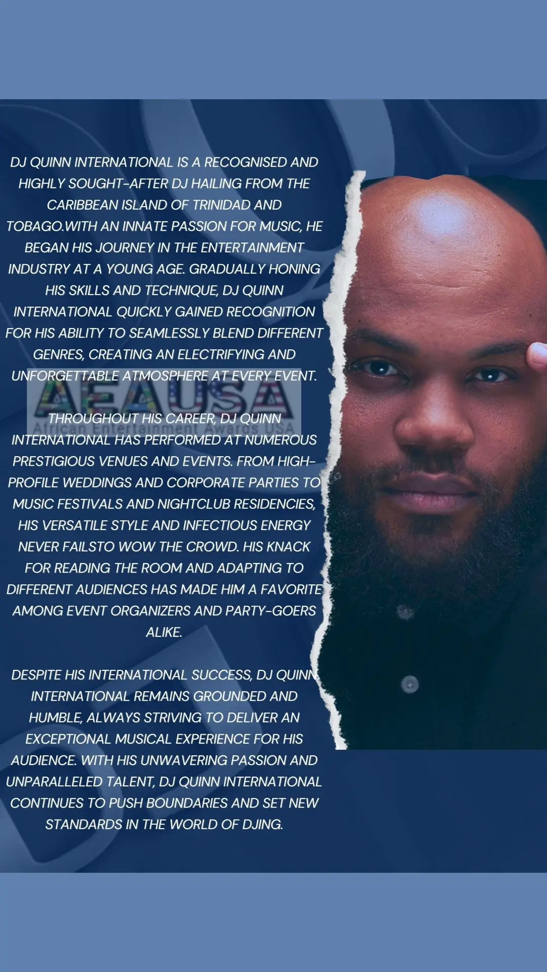 Hey guys I know its been a while I’ve posted but i have been super busy building to this point right here  I’ve been nominated as AEAUSA Rising Star  https://instagram.com/aeausa?igshid=MzRlODBiNWFlZA== Go Follow  https://instagram.com/djquinn_international?igshid=MzRlODBiNWFlZA== Go check it out    I need you’ll to vote vote vote  Click the link below 👇  Click vote now Scroll down to #48 Tick the box  Add your country and email address  Repeat daily until Novemeber 11th 🙏🏽🙏🏽🙏🏽🙏🏽 https://aeausa.net/?fbclid=PAAaZiM2Rzi5wpJpZXOJiZri1-fYlgJmlAoiaPbLvgvfPKBxSSDBbxRnCwn0s #fyi #fypシ #fyp #viral #djquinninternational #djquinnservices 