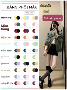 Lưu ngay các phối màu quần áo mí bà ơi ☀️  #phoimauquanao #phoimautrangphuc #outfit #outfitideas #thoitrangnu #tipphoido #xh #xuhướng 