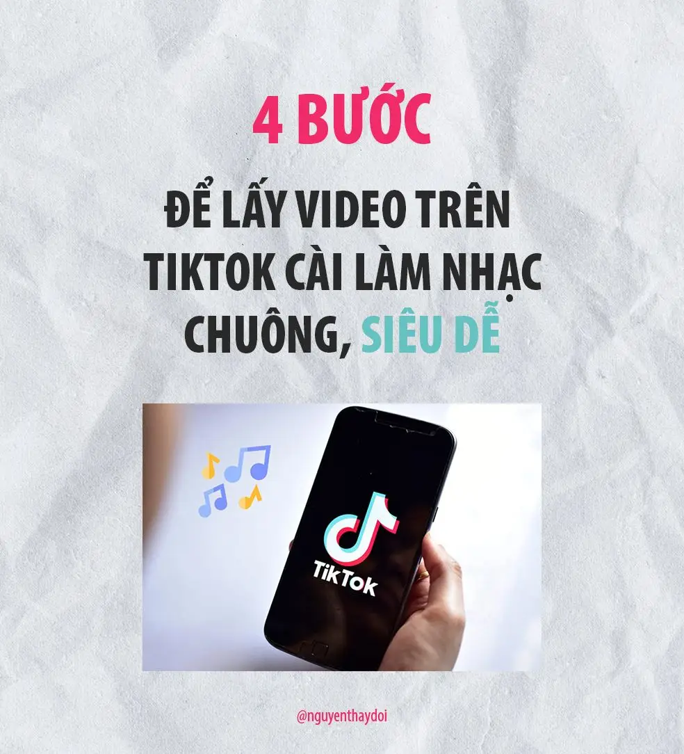 Hướng dẫn nhanh cách dùng video tiktok cài làm nhạc chuông #nguyenthaydoi #LearnOnTikTok #thanhcongnghe #nhacchuong #nhacchuongtiktok #carousel