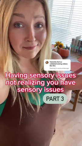 The validation is real in this one. Part 3 of having sensory issues, not realizing you have sensory issues. Many of these were ones you mentioned in my comments of the first two parts, and I couldn’t agree more. Which one do you relate to the most? #adhdinadults  #womanwithadhd  #womenwithadhd  #adhdtok  #adhdbelike  #adhdcheck #sensoryissues