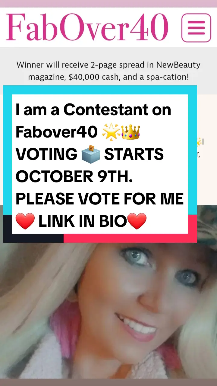 *Y'ALL HAVE BEEN ASKING WHEN  I  WILL BE COMPETING IN ANOTHER COMPETITION and THE GOOD NEWS THAT I HAVE TO SHARE IS DOWN BELOW⬇️⬇️⬇️⬇️⬇️⬇️ 🚨🚨🚨 I'm PROUD to ANNOUNCE that I have been HAND SELECTED to COMPETE in the FAB OVER 40 NATIONAL COMPETITION!!🔥🔥🔥🔥🔥🔥🔥🔥🔥🔥🔥🔥🔥🔥🔥🔥 https://votefab40.com/2023/tonya-9 I CAN'T DO IT WITHOUT Y'ALL THOUGH🙂 *VOTING BEGINS OCT 9TH* YOU CAN VOTE ONCE EVERY 24 HRS🗳 #fabover40 #contestant #fabover40contest  #fabover402023 #Pisces #goaldigger #newthingscoming #newbeginnings #womanwithgoals  #justagirlwithdreams #dreambig #fabover40contestant2023 #covergirl #covergirlcosmetics #beauty #blingqueen81 #barnyardbarbi #barnyardbarbie #countryasaturnipgreen❤️❤️ #countryasaturnipgreen❤️ #tiktokfamily4eva #countrybarbie🎀  #countryqueen👑👑  #youfindoutwhoyourfriendsare #positivevibes #viralvideo #viraltiktok  ~I WAS BLOWN AWAY by all the SUPPORT my LIL HOMETOWN showed me along with EVERYONE ELSE the last time I COMPETED!!!!!🥰  THAT IS PRICELESS! Y'ALL ARE THE BEST!! ***People all OVER the WORLD KNOW WHO I AM NOW!   I'm just YOUR Small Town NC All American Girl 🇺🇲, and I couldn't be more GRATEFUL for ALL y'alls SUPPORT!!!!🥰🥰🥰🥰🥰🥰🥰🥰 ***I am A  GO GETTER!♥️♥️♥️♥️♥️♥️♥️♥️♥️♥️♥️♥️♥️♥️♥️♥️ #TeamTonya is Country Strong!💪 The Sky is the Limit!♥️ ~She Believed She Could So She Did~ XoXo Tonya💋