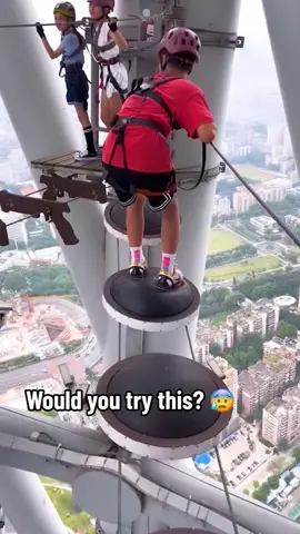 😬 (via insaatmuh_mimar) #adrenaline #ropescourse #heights #climbing 