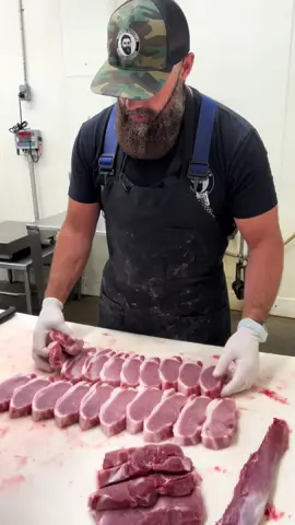 Boneless pork loin cuts. 🐷  #video #viral #trending #foryou #fyp #bbq #meat  #thebeardedbutchers #youtube #butcher #food #pork #steak #bbq #howto #fypシ゚