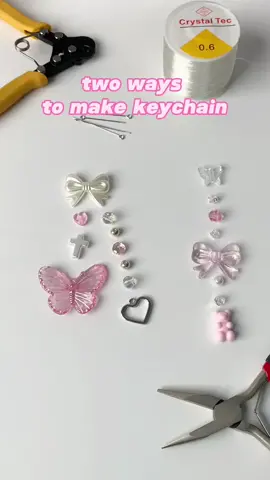 How to make keychains?i will tell u two ways 💃hope can helps ☺️ #beads #beadjewlery #topaccdiy #DIY #keychaintutorial #beadkeychain #camerastrap #phonecharm #tutorial #foryou #fyp 