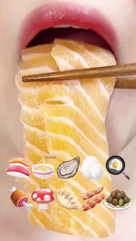 음원없이 올려보는 이모지먹방🍣🍜🦪 연어 사르르 녹는다녹아😆 #eatingsounds #먹어달라는거먹어드려요 #먹방asmr #입술먹방 #asmr 