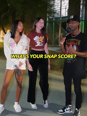 Asking college girls their snap score- #college #publicinterview