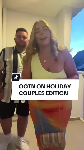 Getting Craig in on the tik tok action , also my skirt is simply be not plt ooops 🤣 so chaotic 🤦🏽‍♀️ #couplesootn #holiday #couplesholiday #ootn 