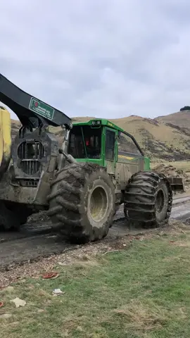 Out with the old and in with the new. #johndeere #deere #johndeereforestry #forestry #skidder #timber #kenworth #transport #wood #dji #fyp 