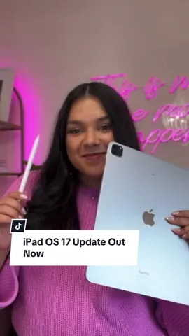 iPad OS 17 is officially put & these are a few of my favorite things I know my fellow iPad girlies are going to want to try first 💗✨🎧📚 what’s your fave feature? #ipados17 #ipadupdate #ipad #ipadpro #ipadstickers 