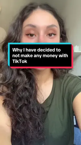 Why I have decided to not make money with TikTok #fy #fyp #foryou 