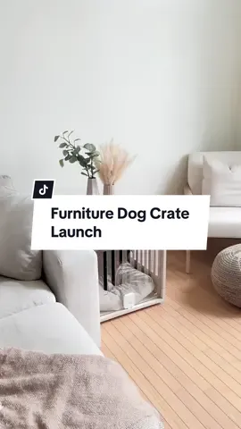 Our multi use furniture dog crates are launching for pre order this friday! Sign up to our email / SMS list to be notified & to get 15% off! #dogcrate #furnituredogcrates #doghouse #dogbed #crate #millenialdogmom 