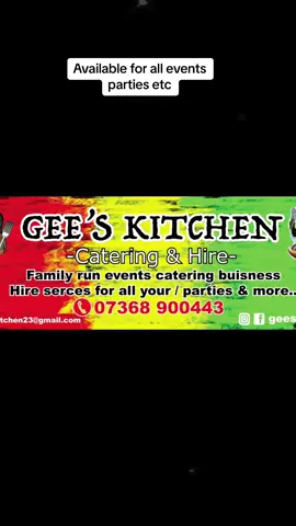 We can cater for any party big or small!! Hot food, cold buffet. 360 photo booth All our food is available daily to order, based Dudley 💚🤎 #geeskitchen #carribeanfood #soulfood #dudley -#event #hireme #hire #parties #party 