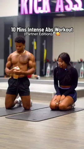 Killer Partner Abs Workout😮‍💨🔥💍 Go grab a partner and give this intense abs workout a try, strengthens youe core for a more defined six packs🫱🏾‍🫲🏿💯 #fypシ゚viral #couplesworkouts #GymTok #coreworkout #partnerworkout #absworkout #sixpackabs #corestrengtheningexercises #girlswholift #gymcrush 