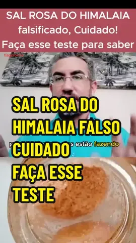 Dr. Tiago Rocha ensina a fazer teste para saber se o sal Rosa do Himalaia é falso. #sal #saude 