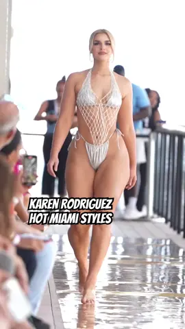 Karen Rodriguez Slow Motion. Bikini Runway Walk - Hot Miami Styles - Flying Solo #girl #fashion #bikini #model
