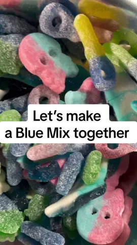 What is your favourite sweet in the blue mix ?! 🐬 Shop yours by tapping on the orange cart!  #blue #picknmix #bluemix #americancandy #gummies #smurfcat #xlbully #sweetsuk  Pick ‘n mix. Build your own. DIY sweets. Candy. American candy. Gummy sweets. Online sweets shop. Tiktok Shop. Sweettok. 